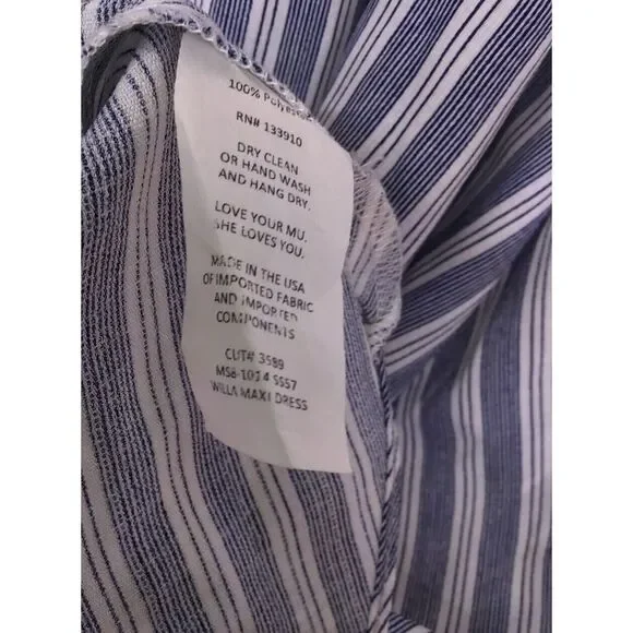 Show Me Your Mumu Willa High Low Maxi Dress In She Sails Stripes Size XS NEW - Picture 5 of 7